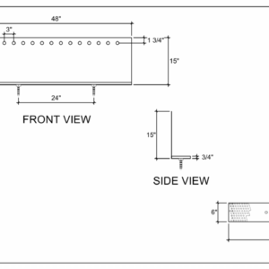 48" Hanging Drip Tray (14holes)