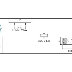 Borg Tee Drip Tray - 10x33