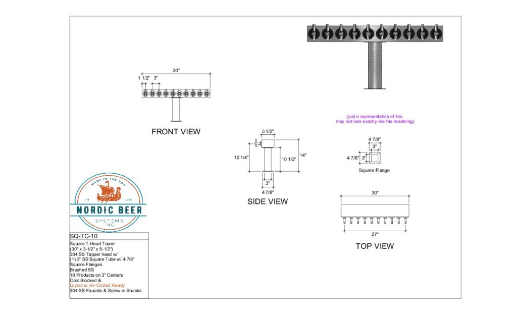 Square T-Head Tower, 10 Products