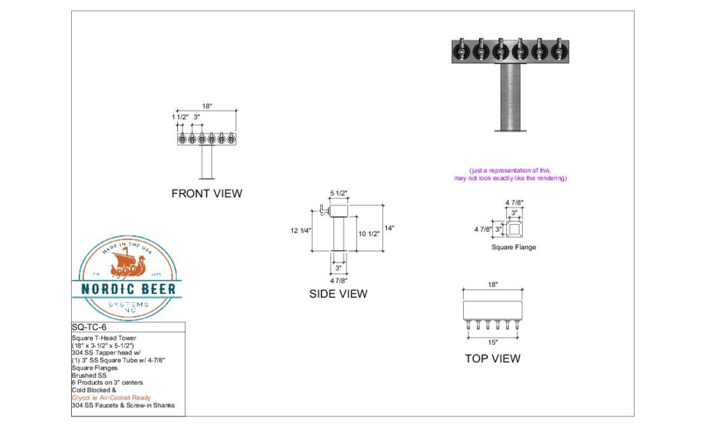 Square T-Head Tower, 6 Products