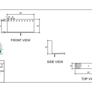 30" Hanging Drip Tray (10holes)