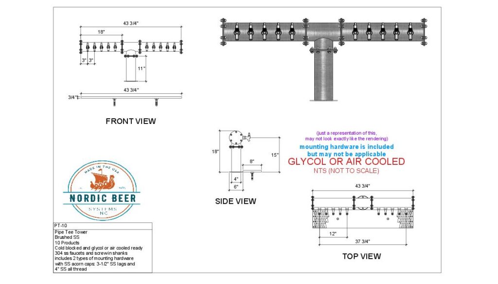 Pipe Tee Tower, 10 Products