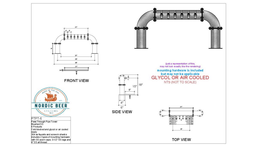 Pass Through Pipe Tower, 6 Products
